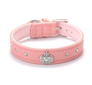 Comfortable Velvet Cloth Collar Diamond Crown Pet Supplies