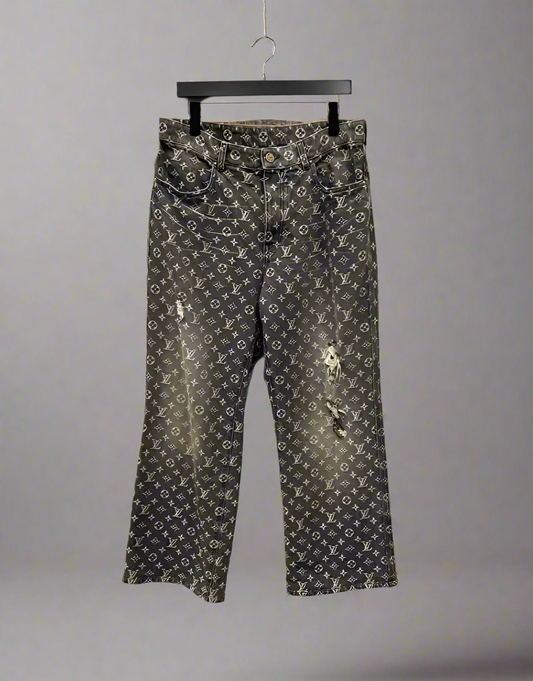 LOUIS VUITTON MONOGRAM DISTRESSED DENIM