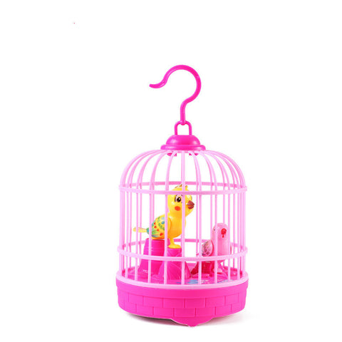 Voice control mini bird cage