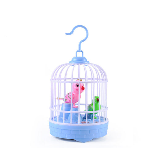 Voice control mini bird cage