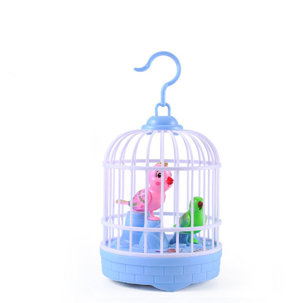 Voice control mini bird cage
