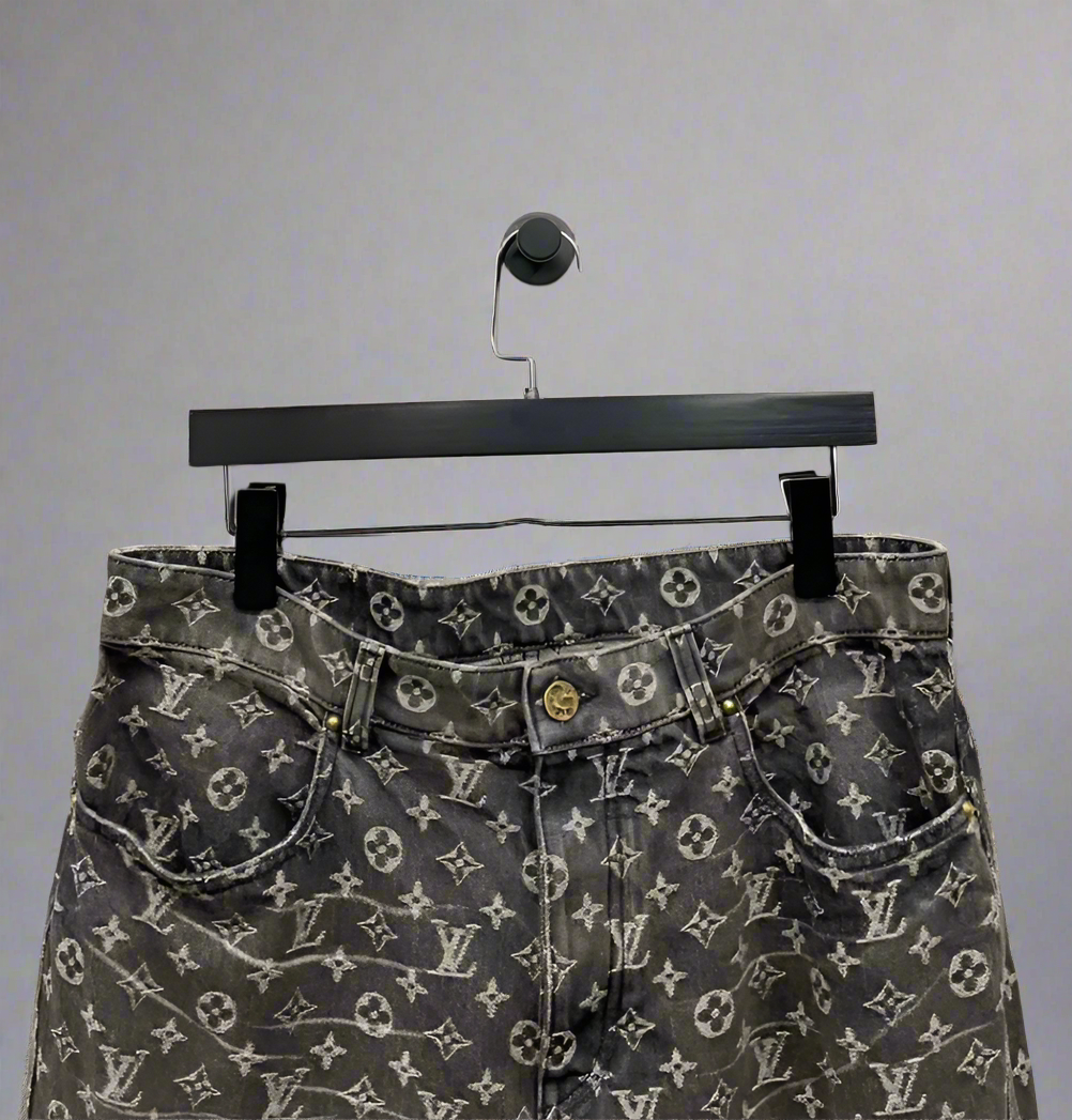 LOUIS VUITTON MONOGRAM DISTRESSED DENIM
