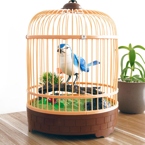Simulation Bird Cage Children's Toy Induction Stall Decoration