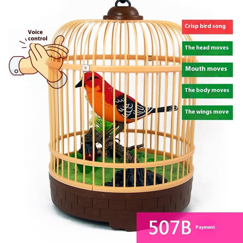 Simulation Bird Cage Children's Toy Induction Stall Decoration
