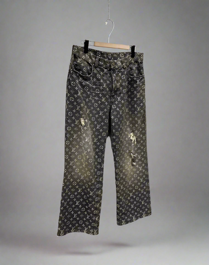 LOUIS VUITTON MONOGRAM DISTRESSED DENIM