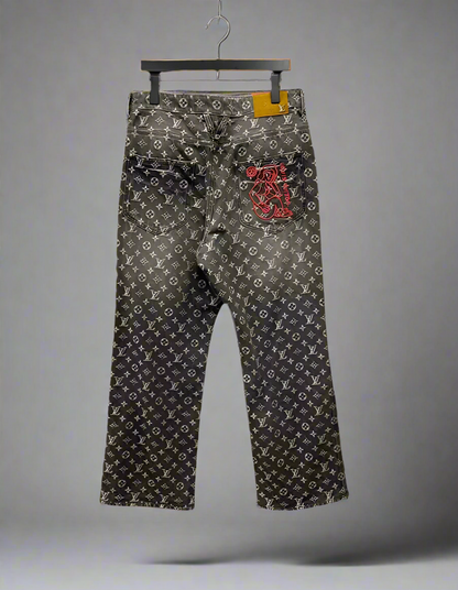 LOUIS VUITTON MONOGRAM DISTRESSED DENIM