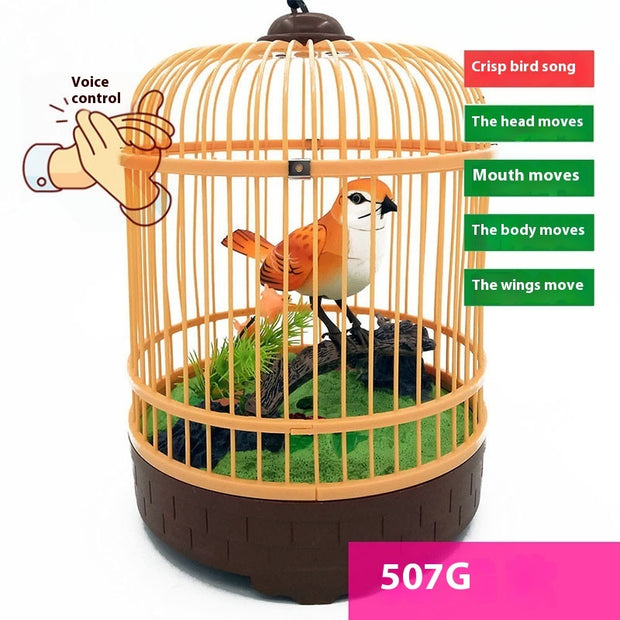 Simulation Bird Cage Children's Toy Induction Stall Decoration