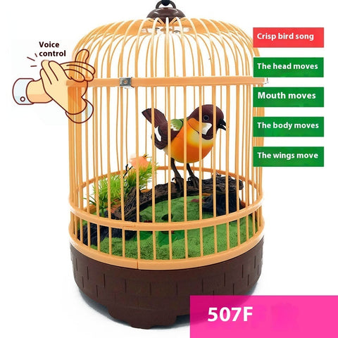 Simulation Bird Cage Children's Toy Induction Stall Decoration