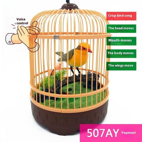 Simulation Bird Cage Children's Toy Induction Stall Decoration