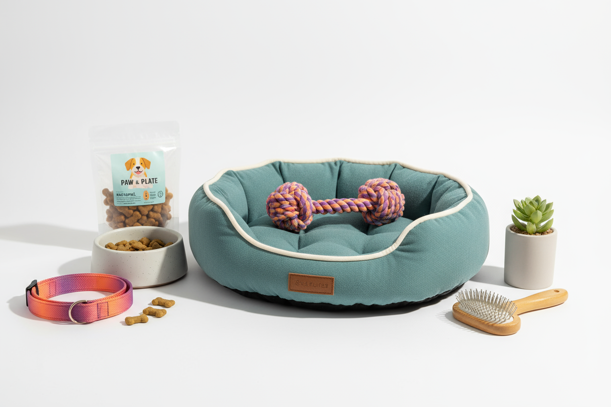 generate me a image based on pet produts